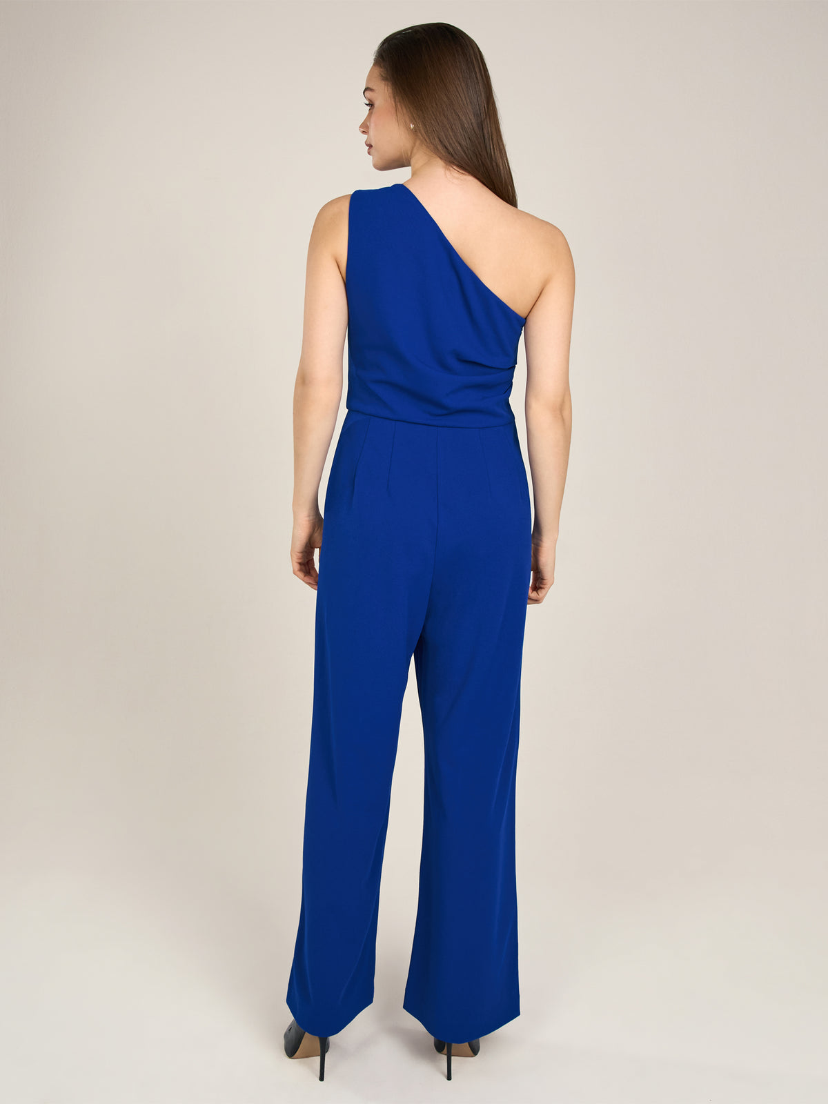 APART One-Shoulder Overall aus einer leicht strukturierten Ware | royalblau