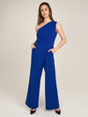 APART One-Shoulder Overall aus einer leicht strukturierten Ware | royalblau