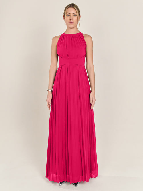 APART Chiffonkleid aus leicht körnigem, plissiertem Chiffon | pink image 1