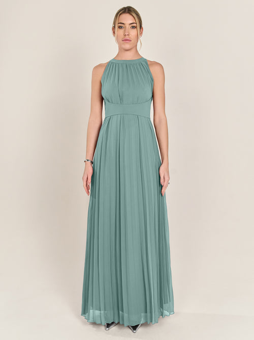 APART Chiffonkleid aus leicht körnigem, plissiertem Chiffon | jade image 1