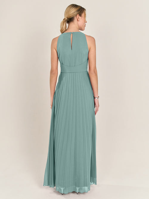 APART Chiffonkleid aus leicht körnigem, plissiertem Chiffon | jade image 1