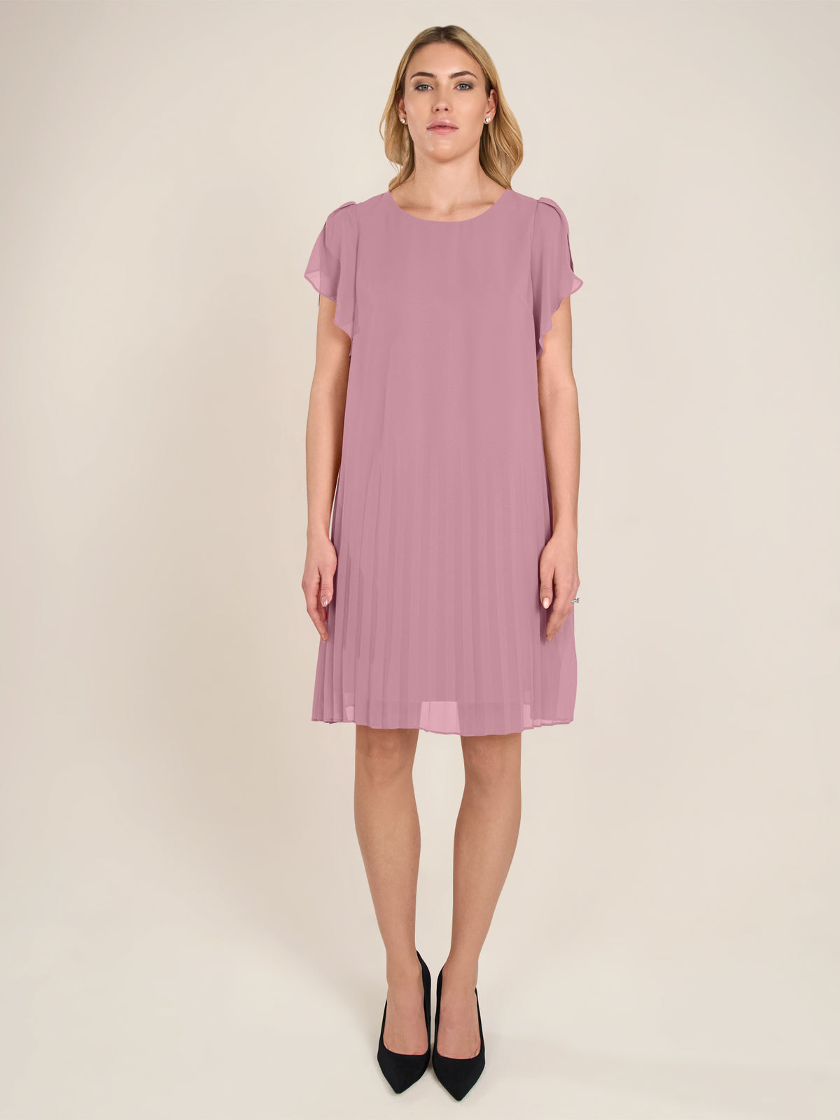 APART Chiffonkleid aus einem leicht körnigen Georgette | mauve