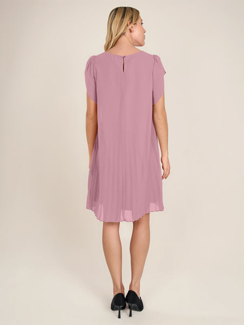 APART Chiffonkleid aus einem leicht körnigen Georgette | mauve image 1