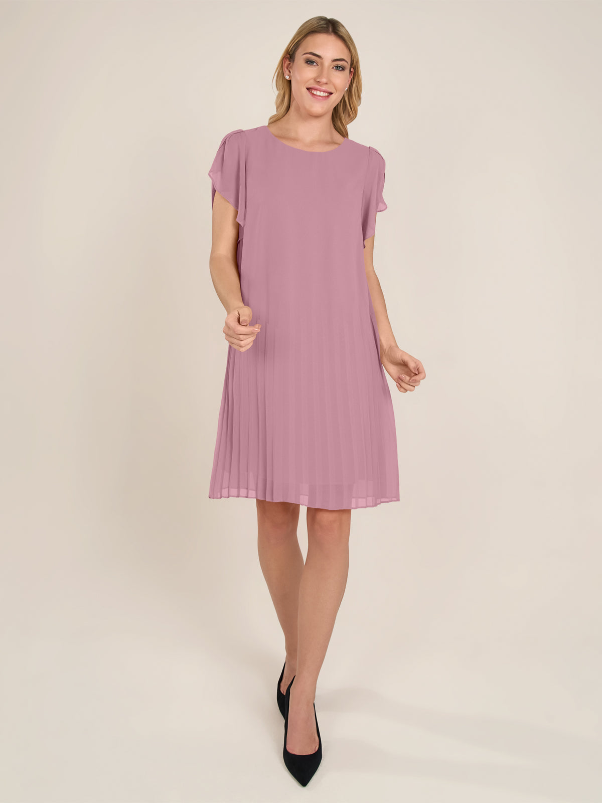 APART Chiffonkleid aus einem leicht körnigen Georgette | mauve