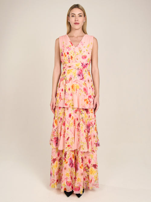 APART Abendkleid mit Blumenmuster | rose-multicolor image 1