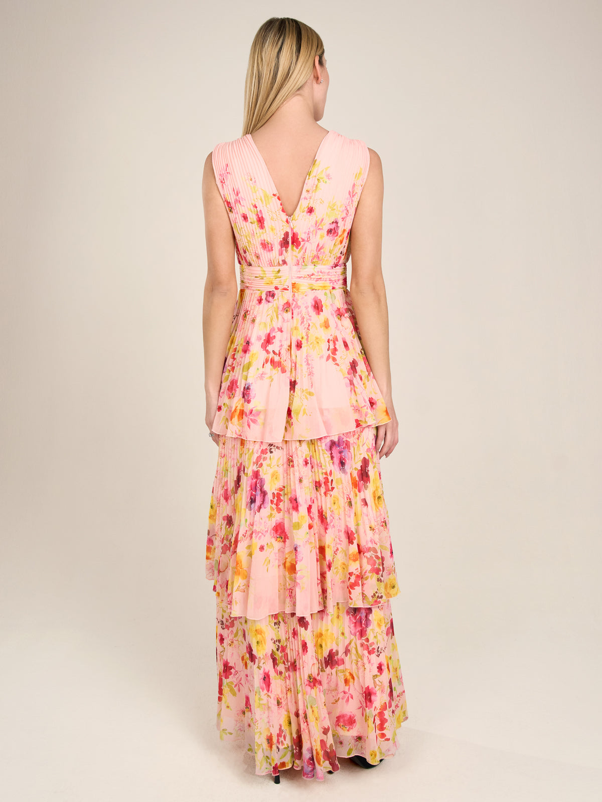 APART Abendkleid mit Blumenmuster | rose-multicolor