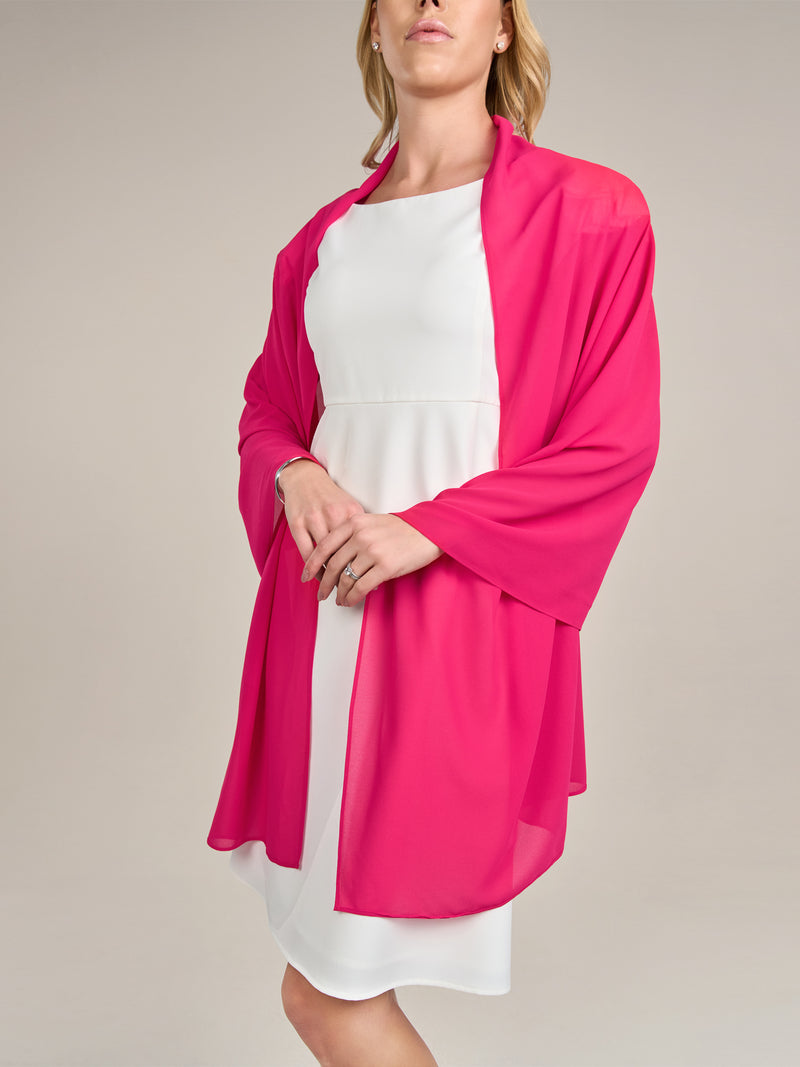 APART langes und breites Chiffontuch | pink