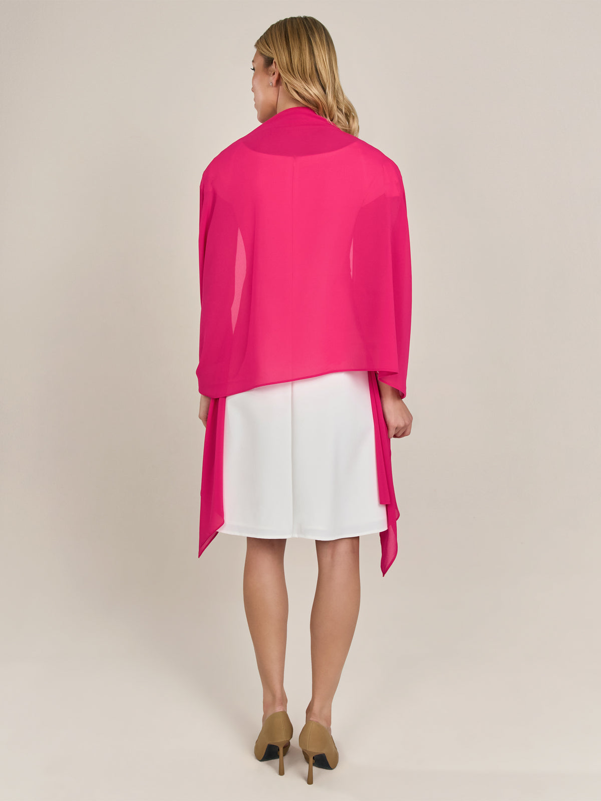 APART langes und breites Chiffontuch | pink