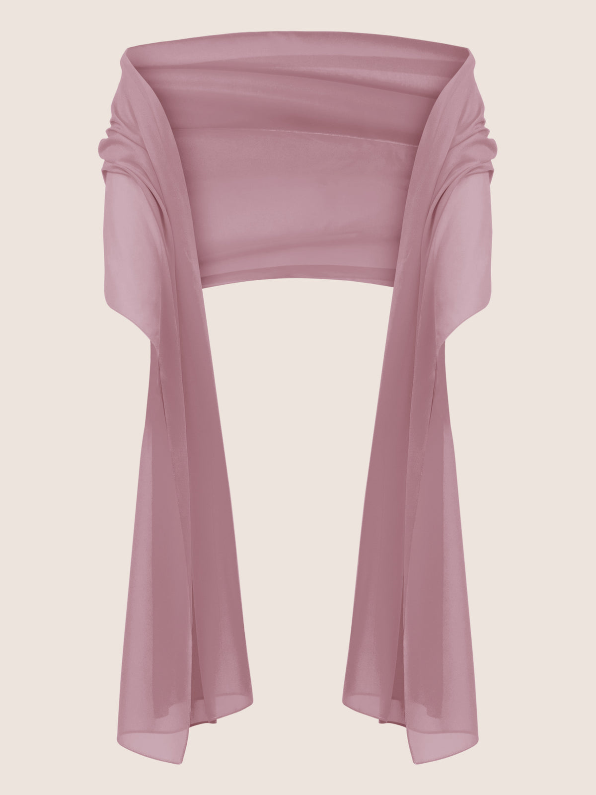 APART langes und breites Chiffontuch | mauve