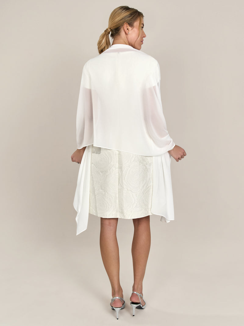 APART langes und breites Chiffontuch | creme